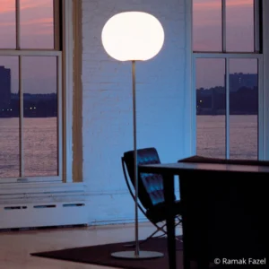 Lampa stojąca FLOS Glo-Ball Floor 2, srebrny matowy