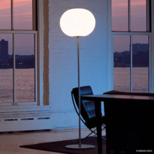 Lampa stojąca FLOS Glo-Ball Floor 3, srebrny matowy