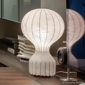 FLOS designerska lampa stołowa Gatto, biała, wysokość 56 cm