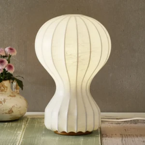 FLOS designerska lampa stołowa Gatto Piccolo, biała, wysokość 30 cm