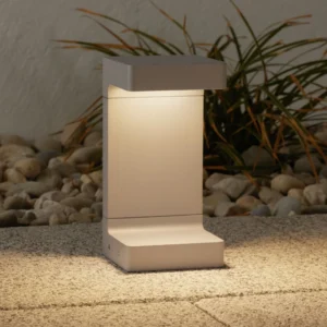 FLOS Casting C 100 lampa cokołowa 20 cm, szara