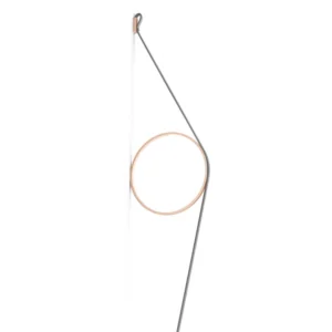 FLOS Wirering Grey Kinkiet LED, pierścień różowy