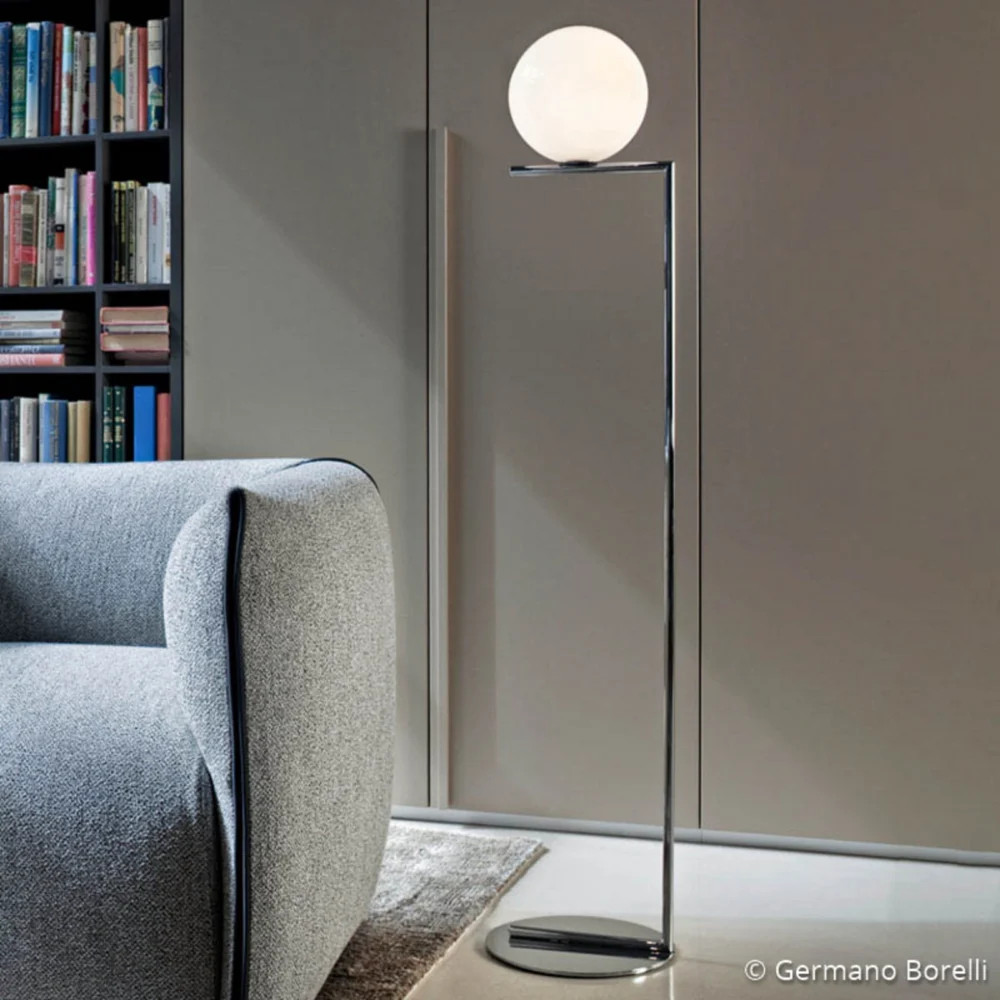 Lampa stojąca FLOS IC F2 chrom Ø 30 cm