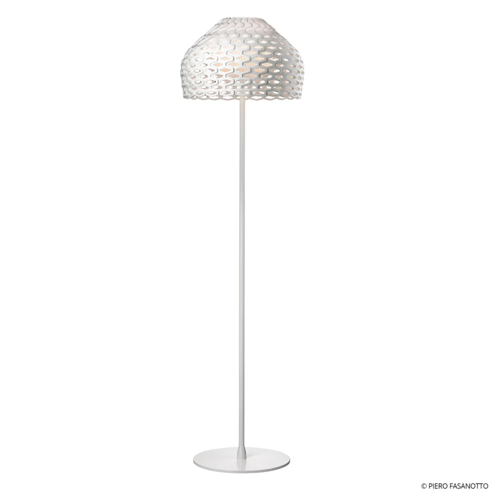 Lampa stojąca FLOS Tatou F ściemniana, biała