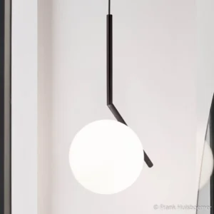 FLOS IC S2 designerski żyrandol, czarna Ø 30 cm
