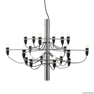 Żyrandol LED FLOS 2097/18, matowy, chromowany