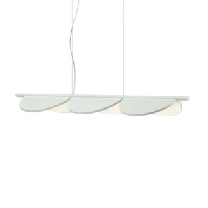 FLOS Almendra Linear żyrandol LED 3-pkt., biały