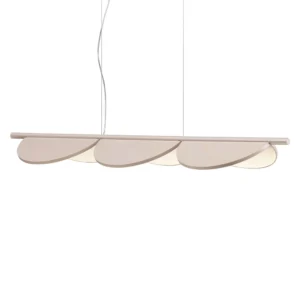 FLOS Almendra Linear żyrandol LED 3-pkt., różowy