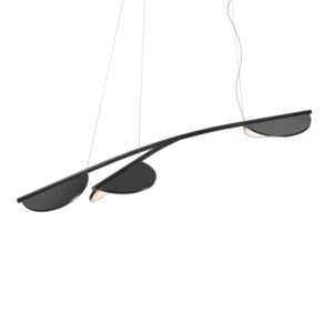 FLOS Almendra Organic lampa żyrandol 3-punktowa krótka czarna