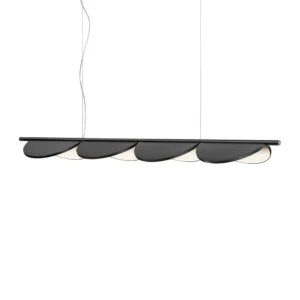 FLOS Almendra Linear żyrandol LED 4-pkt., antracyt