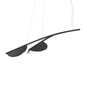 FLOS Almendra Organic lampa żyrandol 2-punktowa krótka czarna