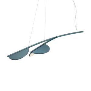 FLOS Almendra Organic lampa żyrandol 2-punktowa krótka niebieska