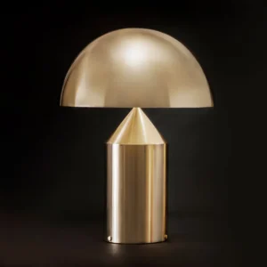 Oluce Atollo lampa stołowa ze ściemnianiem Ø50cm złota