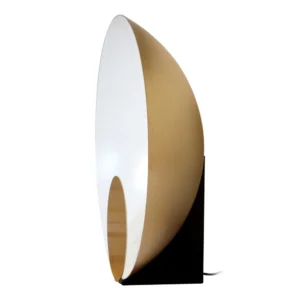 Oluce Siro lampa stołowa LED ściemniana Ø 45 cm złota