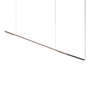 Oluce Ilo 487 lampa wisząca LED, pozioma, brązowa