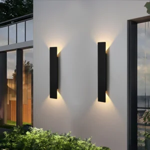 Zewnętrzna lampa ścienna Nowoczesna LED Czarno-białe