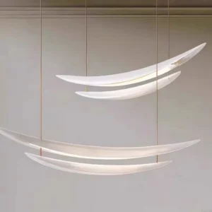 Lampa wisząca LED z łukowym kloszem – nowoczesna lampa sufitowa z akrylu