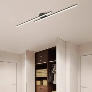 Długa aluminiowa lampa sufitowa LED nowoczesny kreatywny design lampa sufitowa oprawa oświetlenia wewnętrznego przedpokój balkon przejście biuro połysk