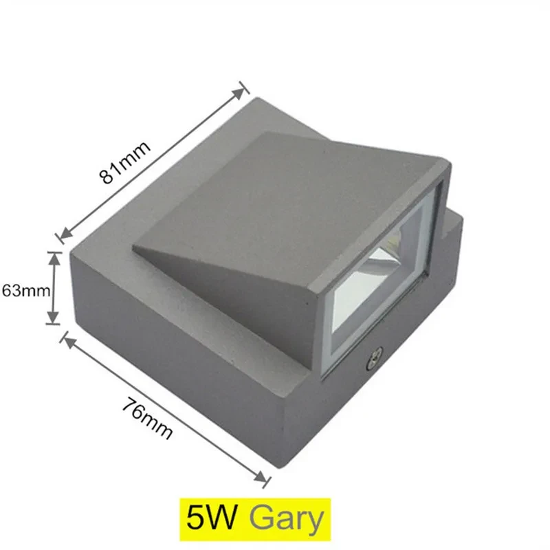 Aluminiowa kinkiet wodoodporny zewnętrzny LED 5 Aluminiowa kinkiet wodoodporny zewnętrzny LED