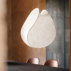 Lampa wisząca Wabi Sabi z jedwabnym abażurem