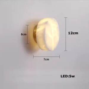 Kinkiet LED marmurowy okrągły 12 cm - wymiary