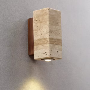 Kinkiet Wabi Sabi z marmuru LED, styl japoński