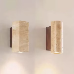 Kinkiet Wabi Sabi z marmuru LED, styl japoński