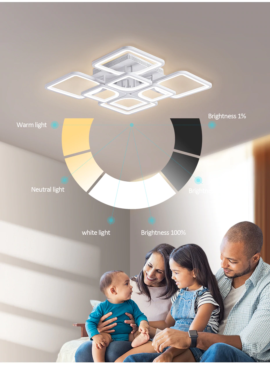 Geometryczna lampa sufitowa 4+4/8 75W sufitowa - obrazek 7