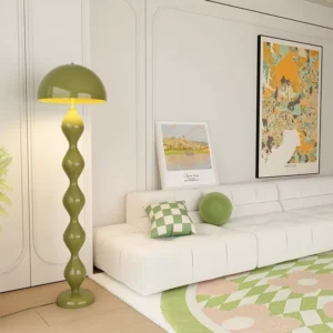 Lampa podłogowa grzybek z falistą podstawą, 150 cm, 5 kolorów – zdjęcie 1