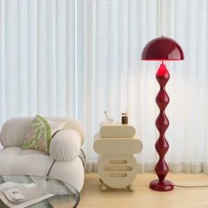 Lampa podłogowa grzybek z falistą podstawą, 150 cm, 5 kolorów – zdjęcie 2