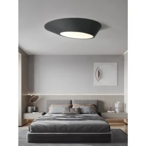 Lampa sufitowa LED skośna misa, Ø30–50 cm, czarna lub biała – zdjęcie 2