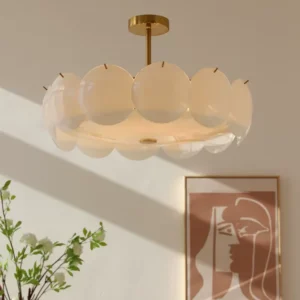 Lampa sufitowa ze szklanych płatków – zdjęcie 1