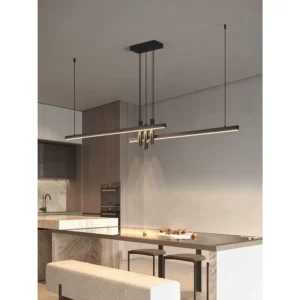 Lampa wisząca LED z dwiema listwami i trzema spotami, 120–250 cm – zdjęcie 2
