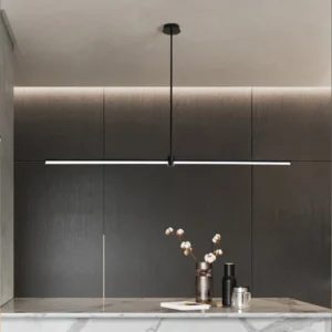 Lampa wisząca LED liniowa - nad wyspą kuchenną