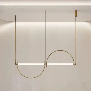 Lampa wisząca LED z łukiem i świetlną tubą – zdjęcie 1