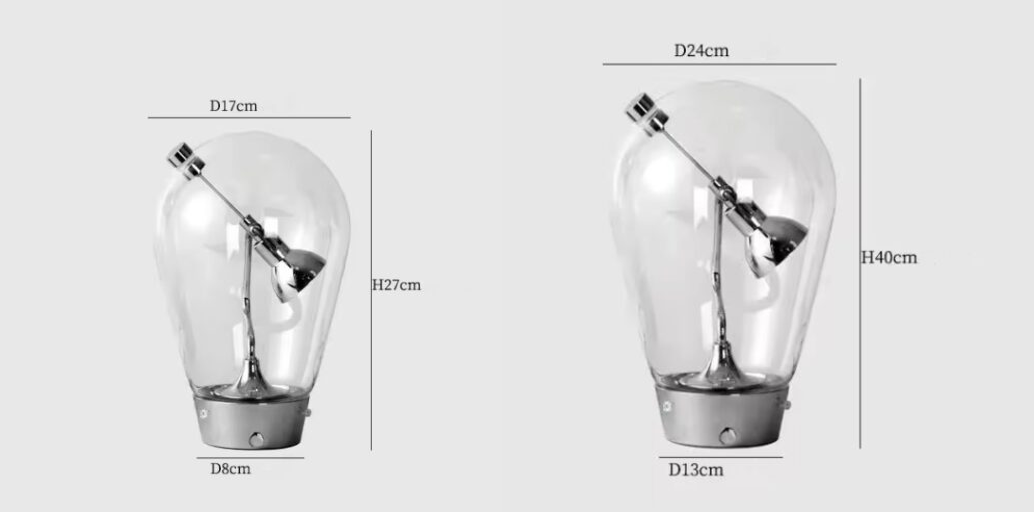 magnetyczna szklana lampka nocna