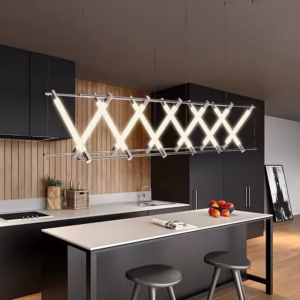 Nowoczesny Żyrandol LED Chromowany z Żarówkami