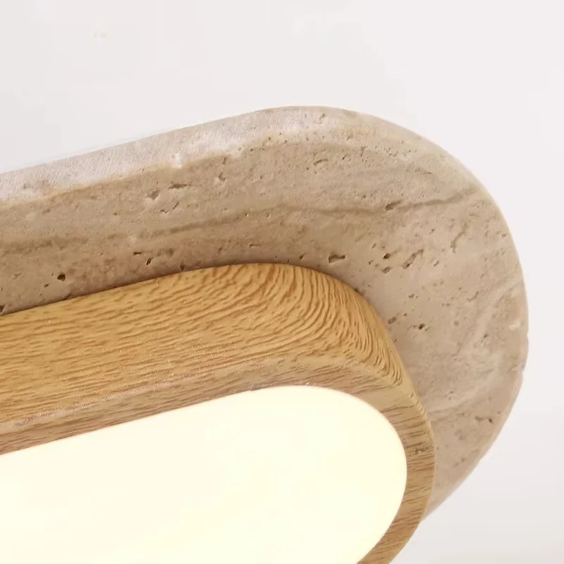 Plafon LED podłużny z fakturą trawertynu, 40–60 cm 6 Plafon LED podłużny z fakturą trawertynu – zdjęcie 6