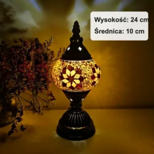 Turecka mozaikowa lampka stołowa – wymiary