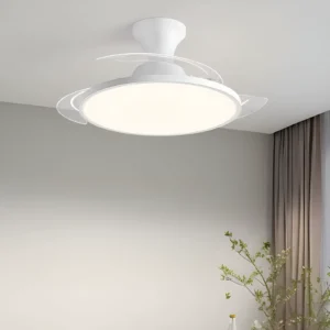 Wentylator sufitowy z lampą LED i składanymi łopatkami